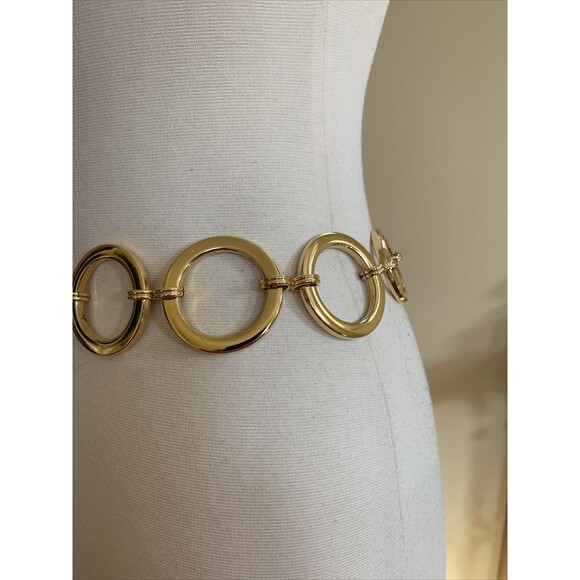 VINTAGE PALOMA PICASSO LOGO AUTHENTIC GOLD PLATED CHAIN BELT SIZE SMALL